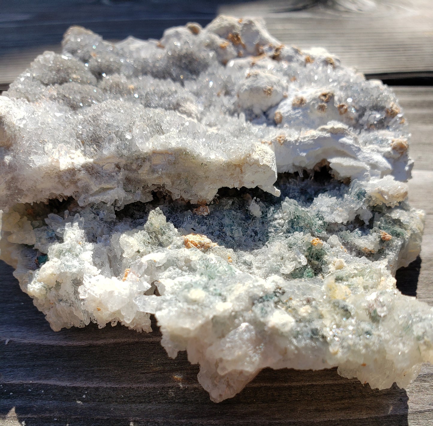 Lilac and Green Flower Amethyst Plate AM10