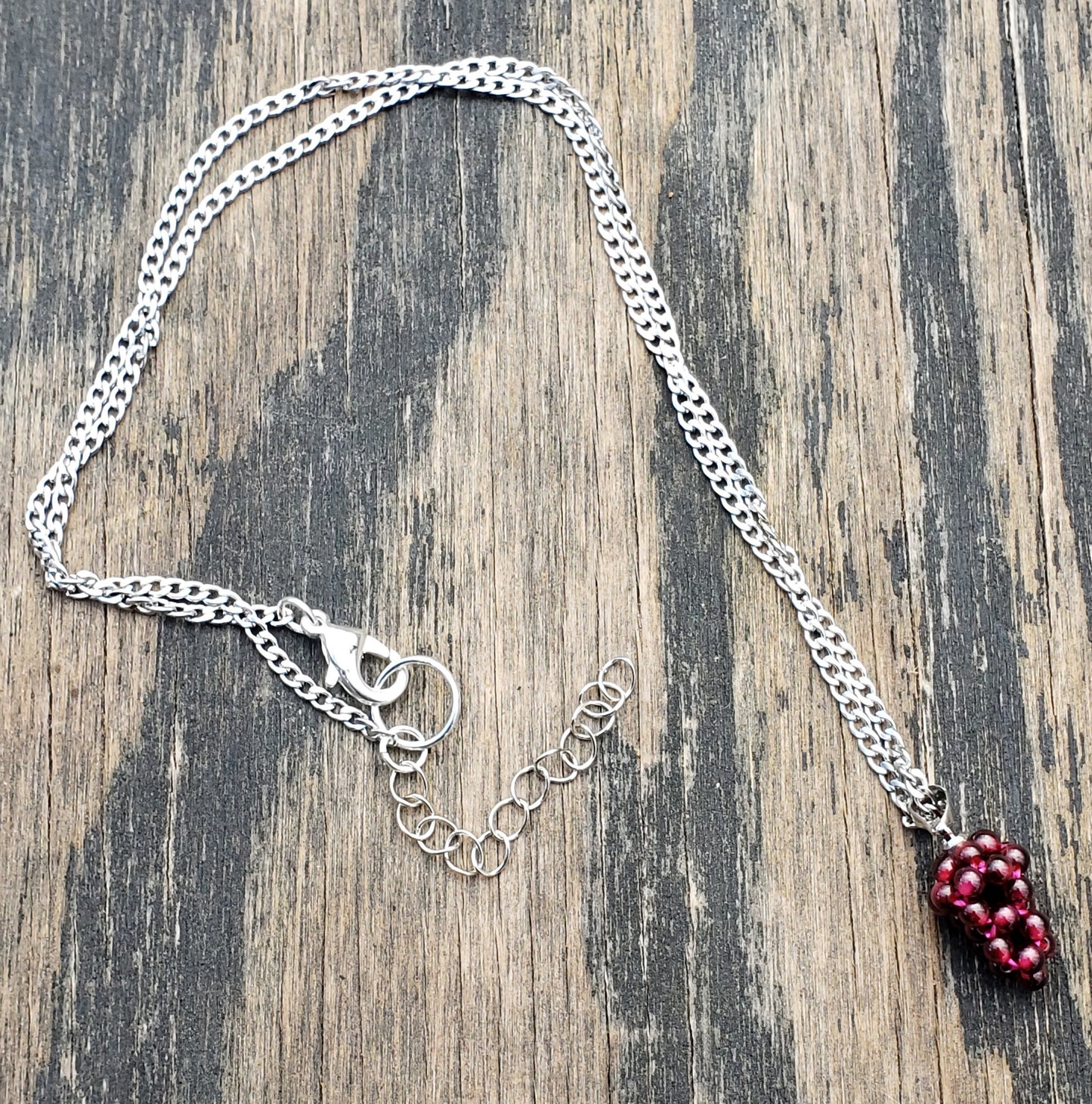 Garnet Cluster of Grapes Necklace JL26