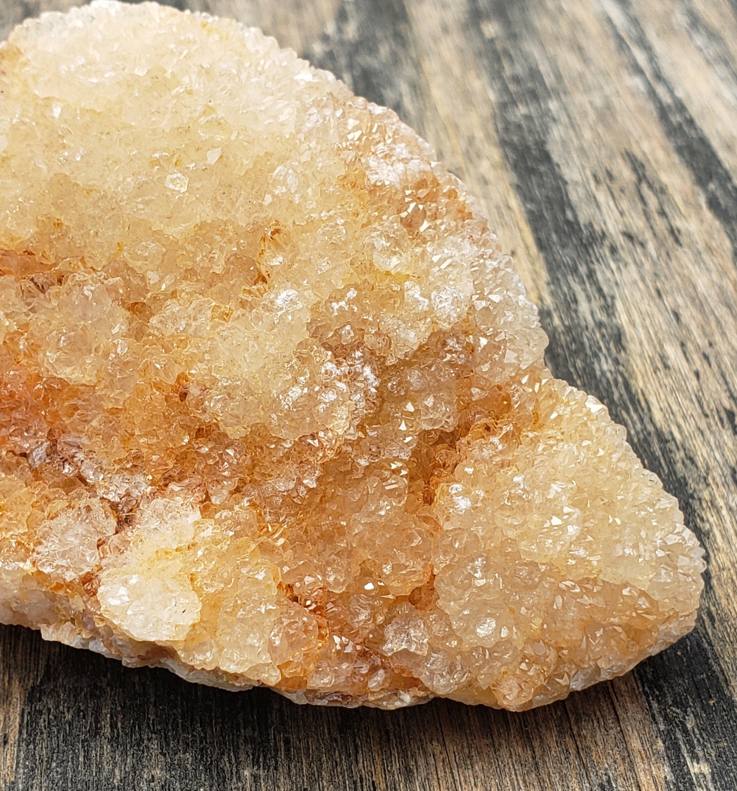 Quartz Crystal Druzy Druse on Lace Agate, Missouri, Champagne Color DR44