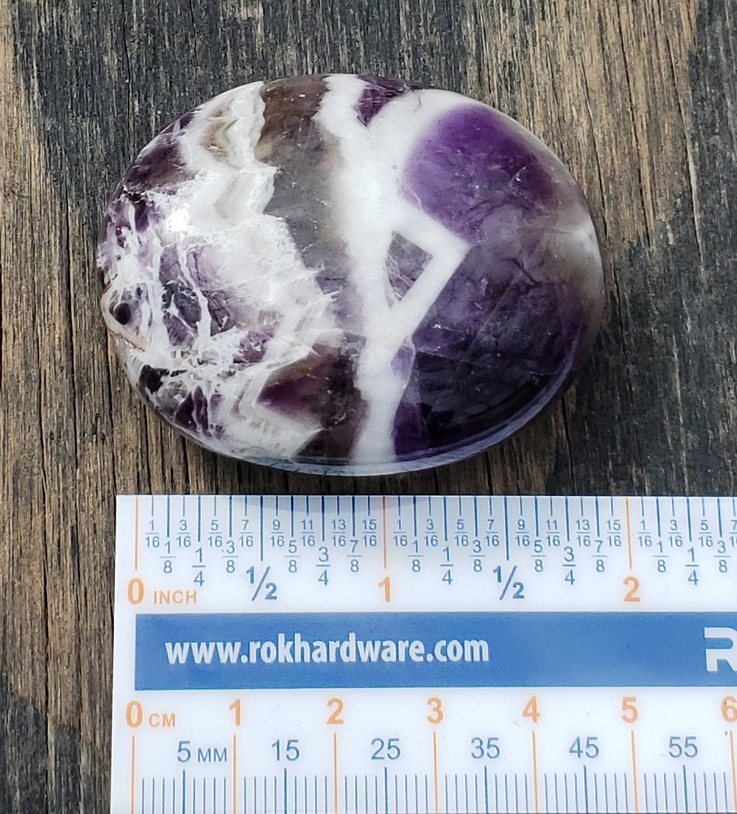 Chevron Amethyst Palm Stone PS07 Dream Amethyst