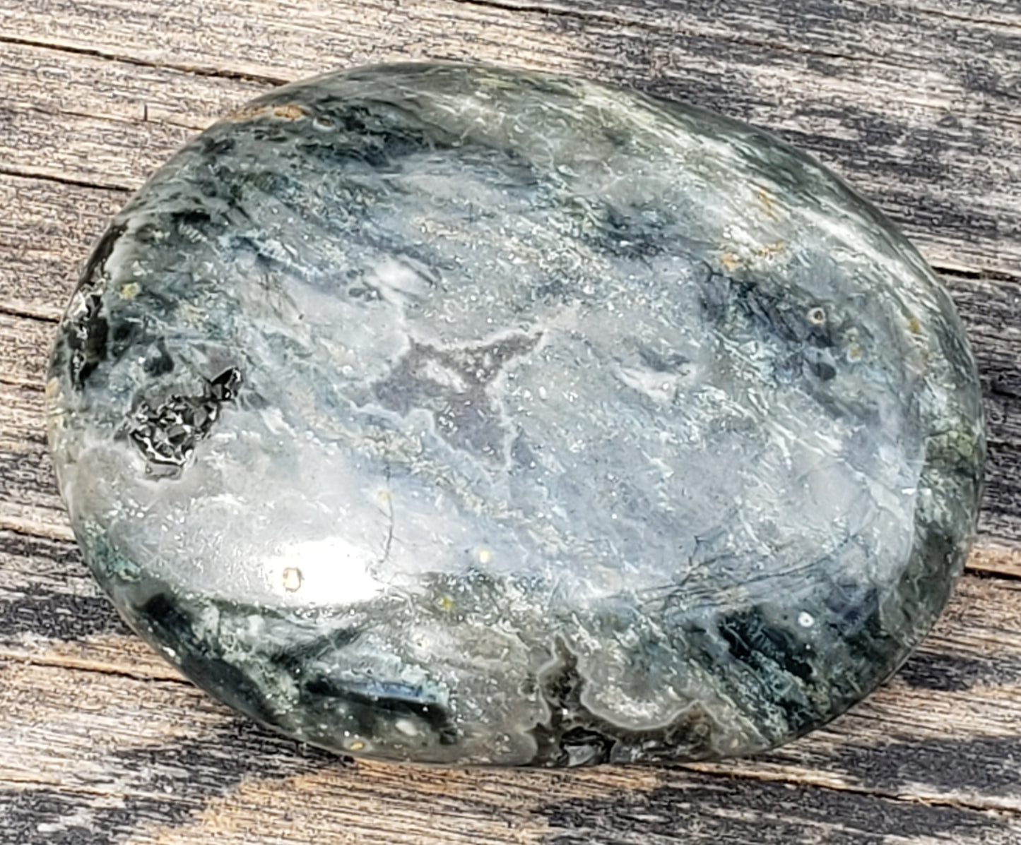Ocean Jasper Palm Stone PS08 Orbicular Jasper
