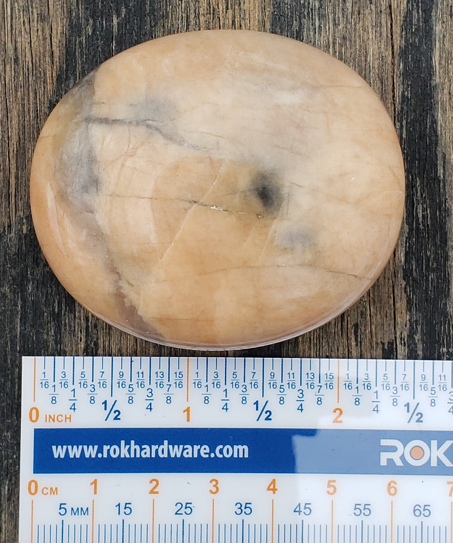 Peach Moonstone Palm Stone PS09