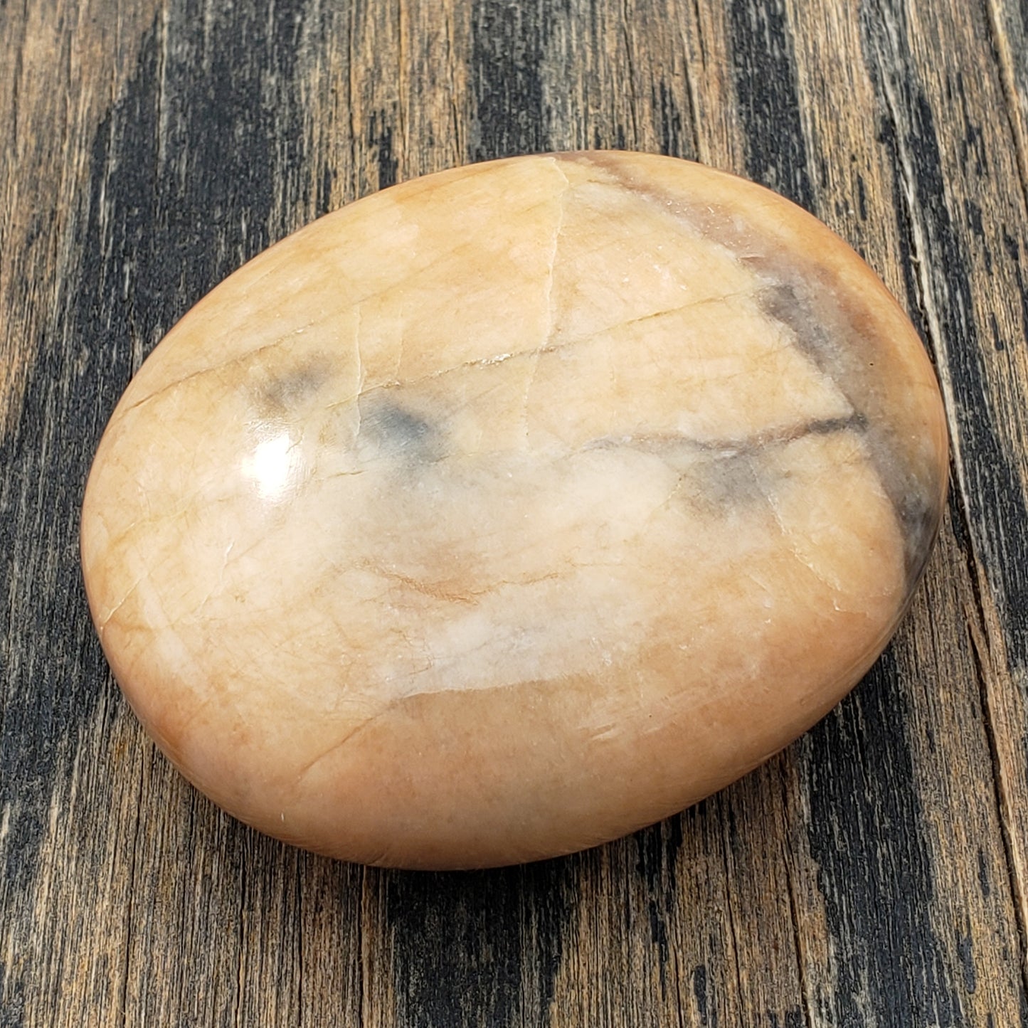 Peach Moonstone Palm Stone PS09