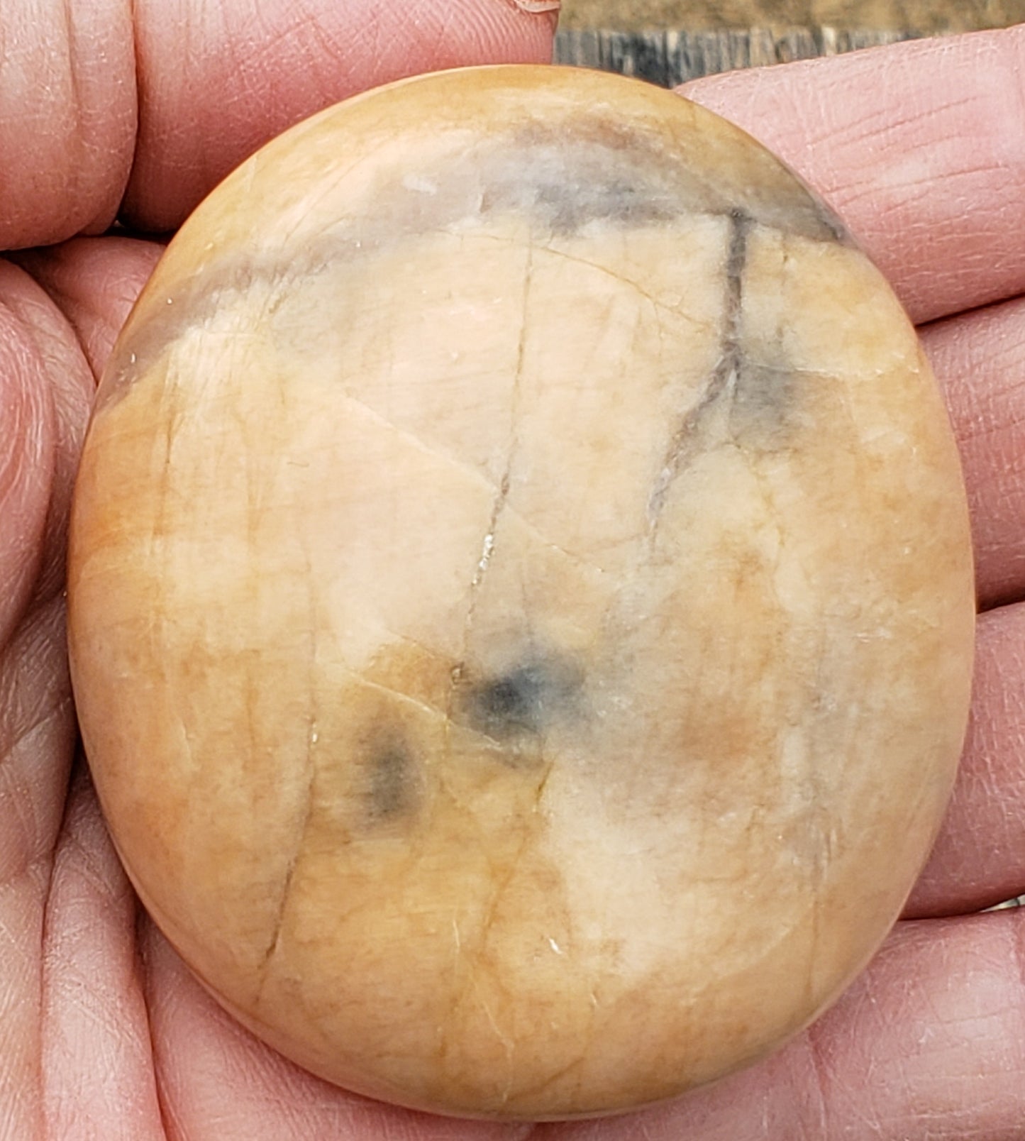 Peach Moonstone Palm Stone PS09
