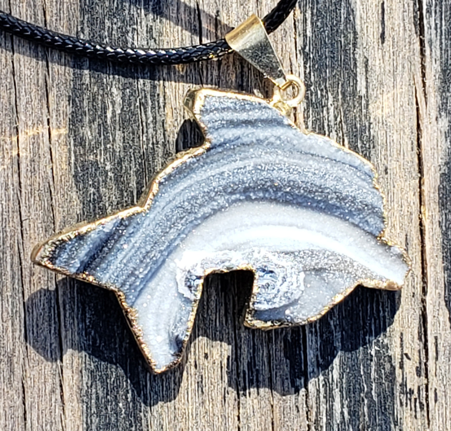 Druzy Dolphin Necklace ItemJL130
