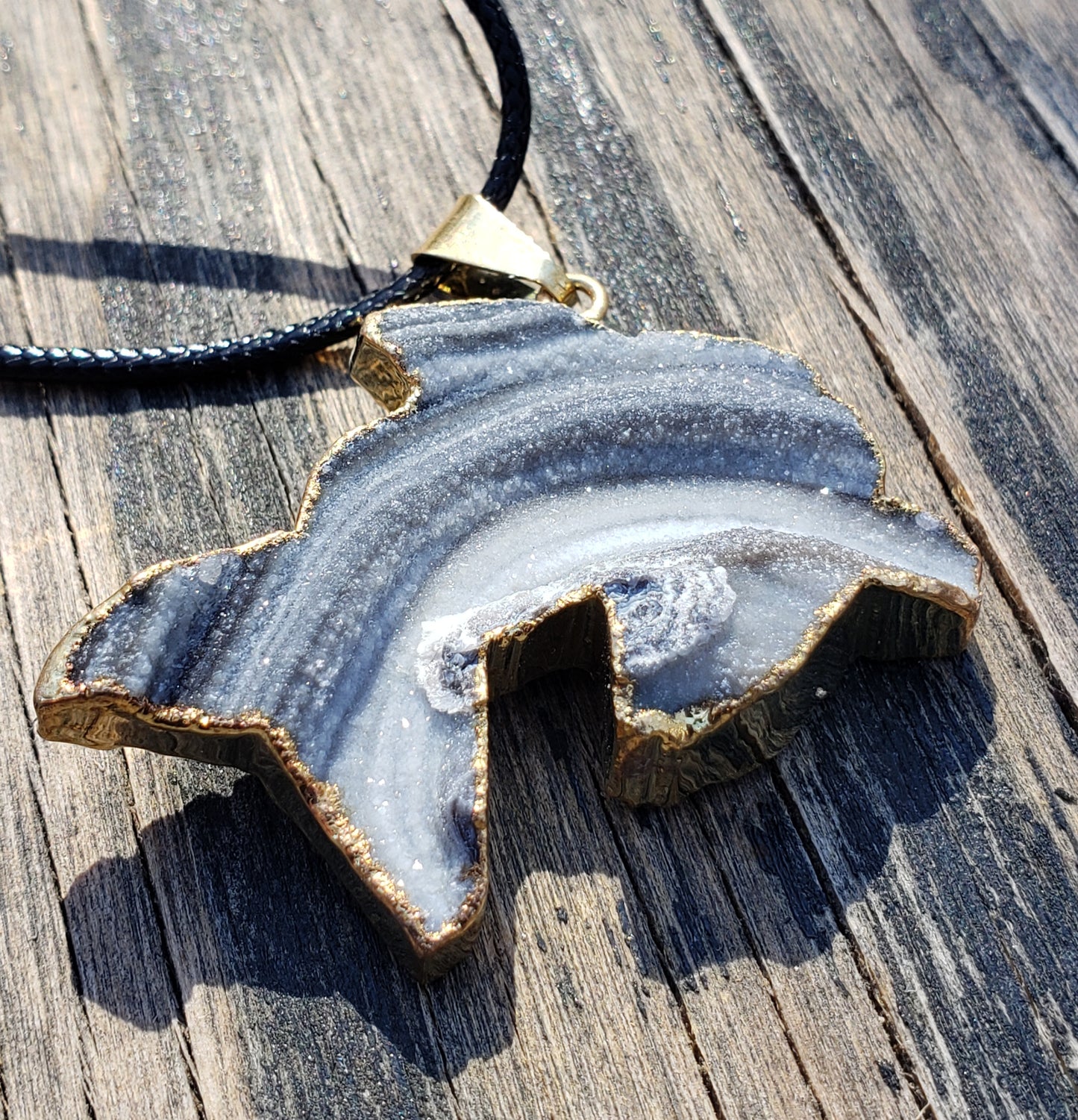 Druzy Dolphin Necklace ItemJL130