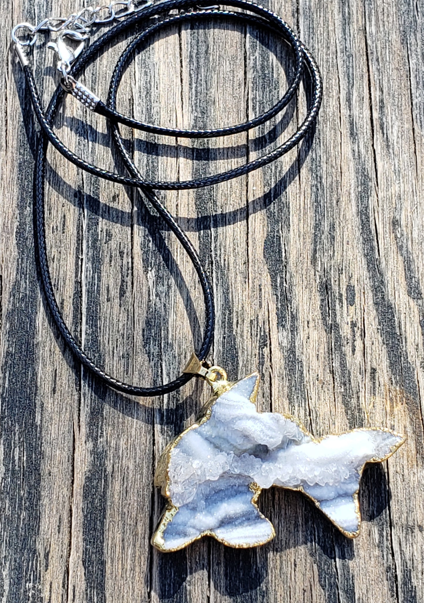 Druzy Dolphin Necklace ItemJL131