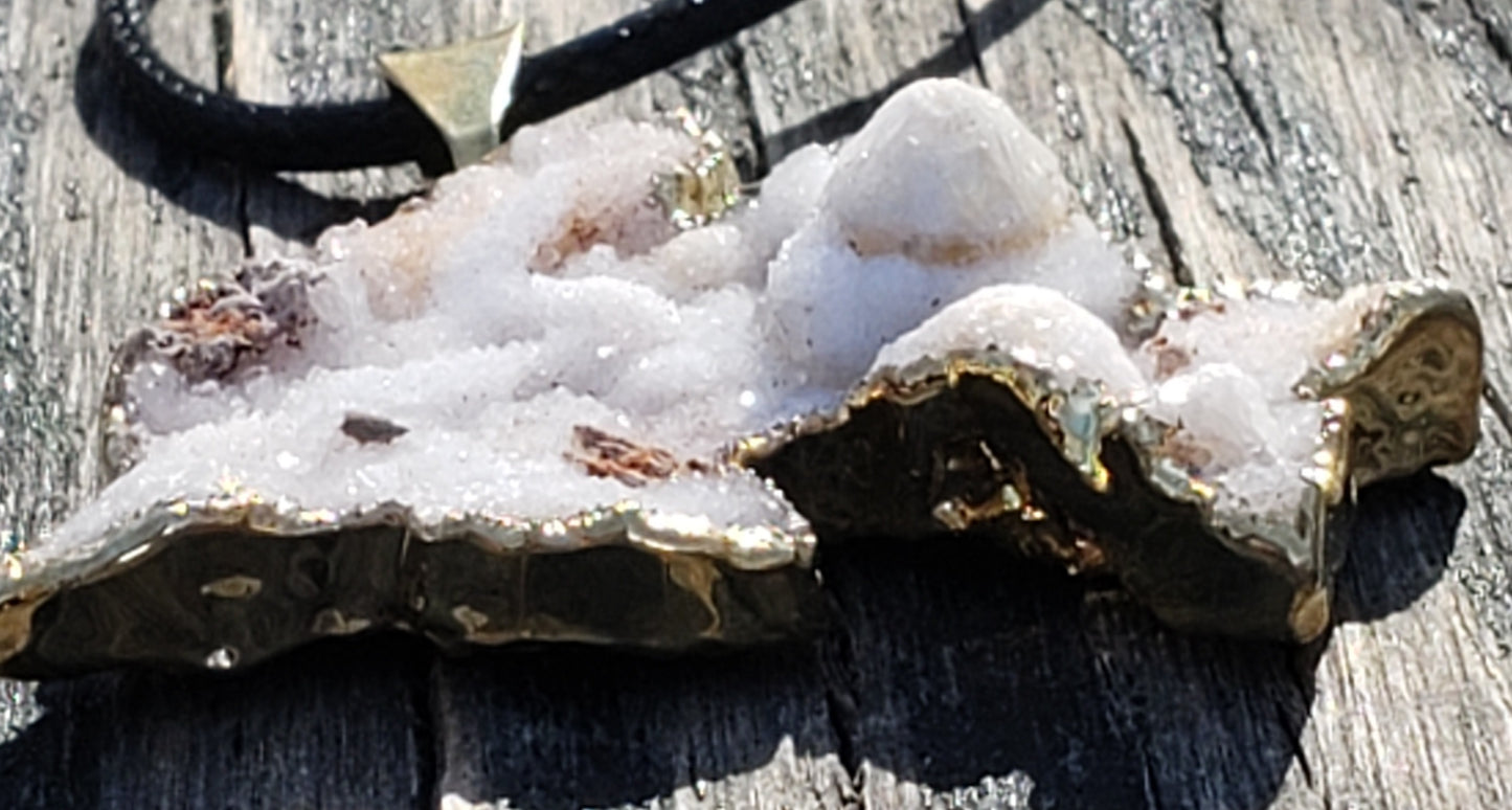 Druzy Dolphin Necklace ItemJL133
