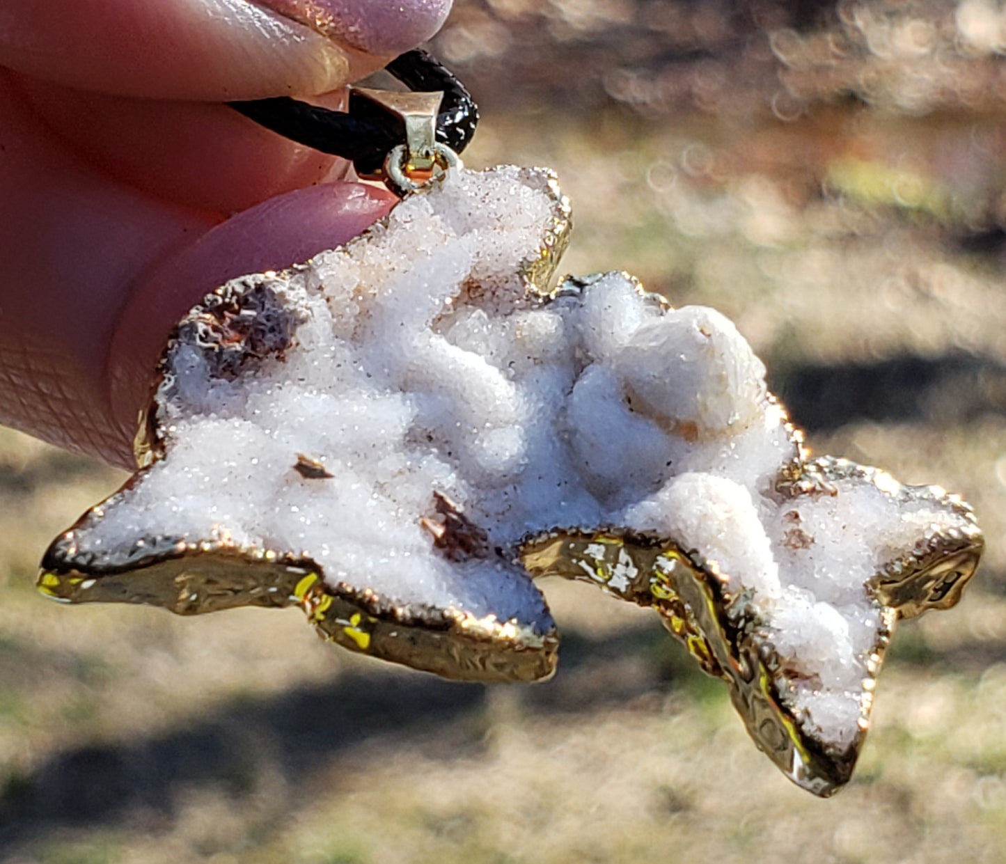 Druzy Dolphin Necklace ItemJL133