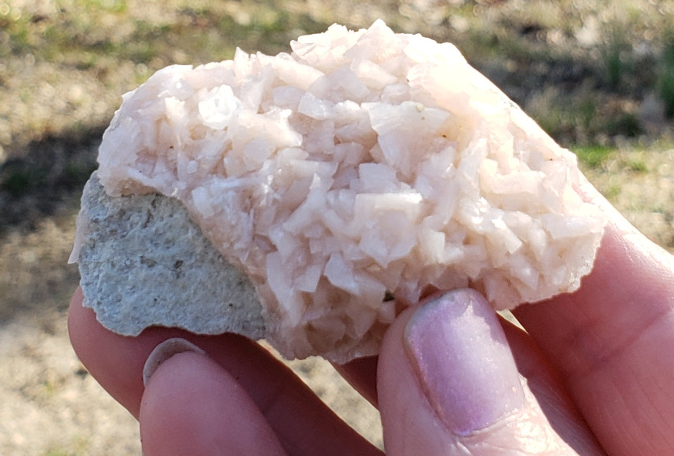 Pink Dolomite with Chalcopyrite Specimen SP140