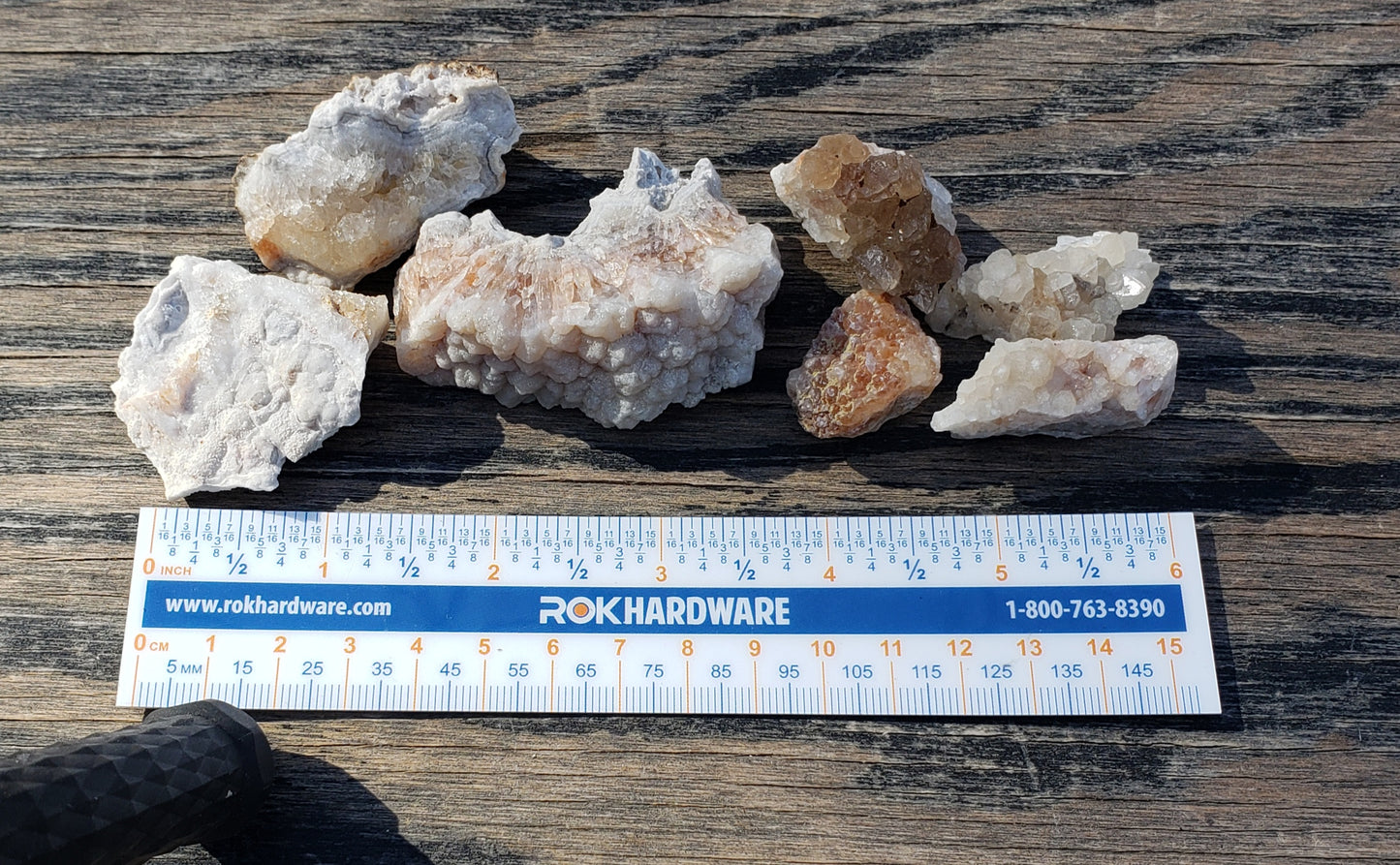 Quartz Crystal Druzy Druse, Missouri, 7 pieces DR180