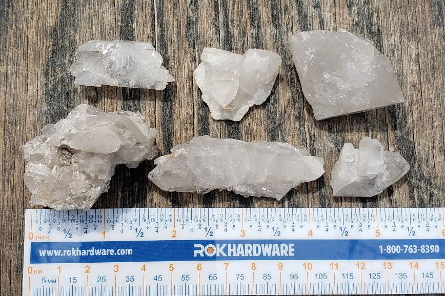 Quartz with Adularia 6 pieces Arkansas ItemQP172