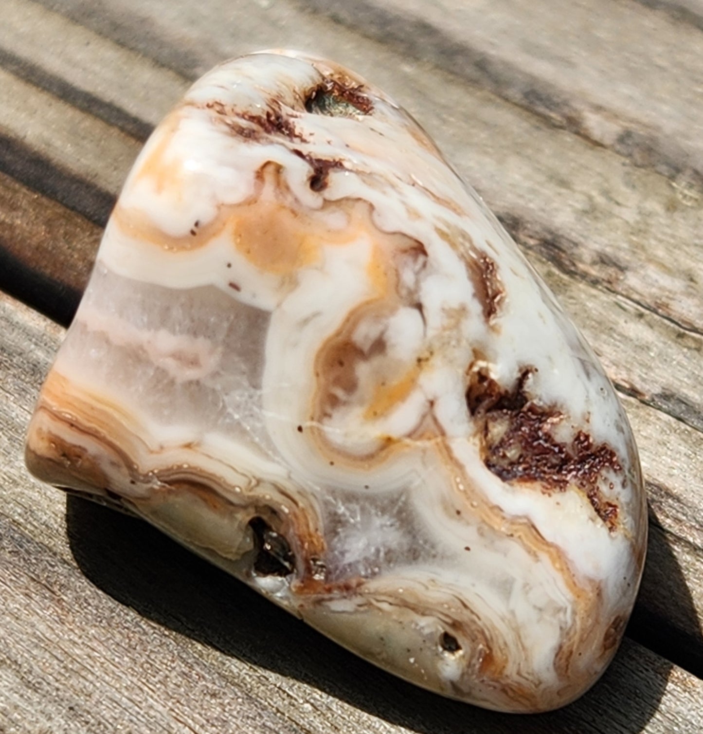 Tumbled Banded Agate, Self Tumbled, ItemTA275
