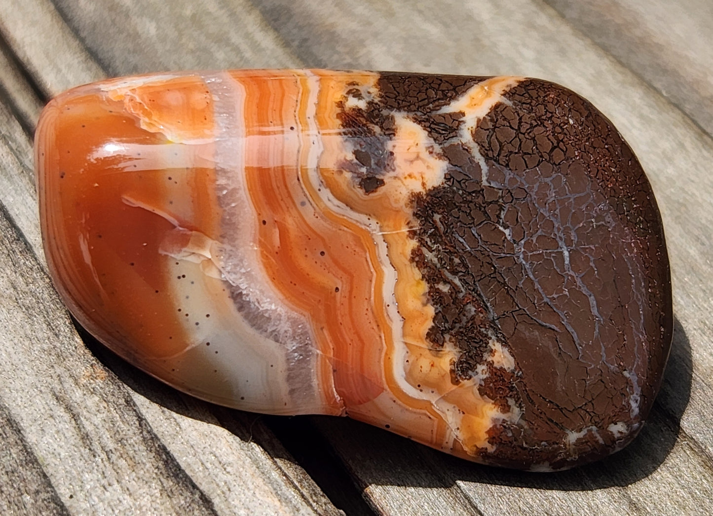 Tumbled Banded Agate, Self Tumbled, ItemTA277