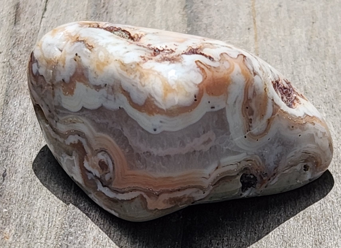 Tumbled Banded Agate, Self Tumbled, ItemTA275