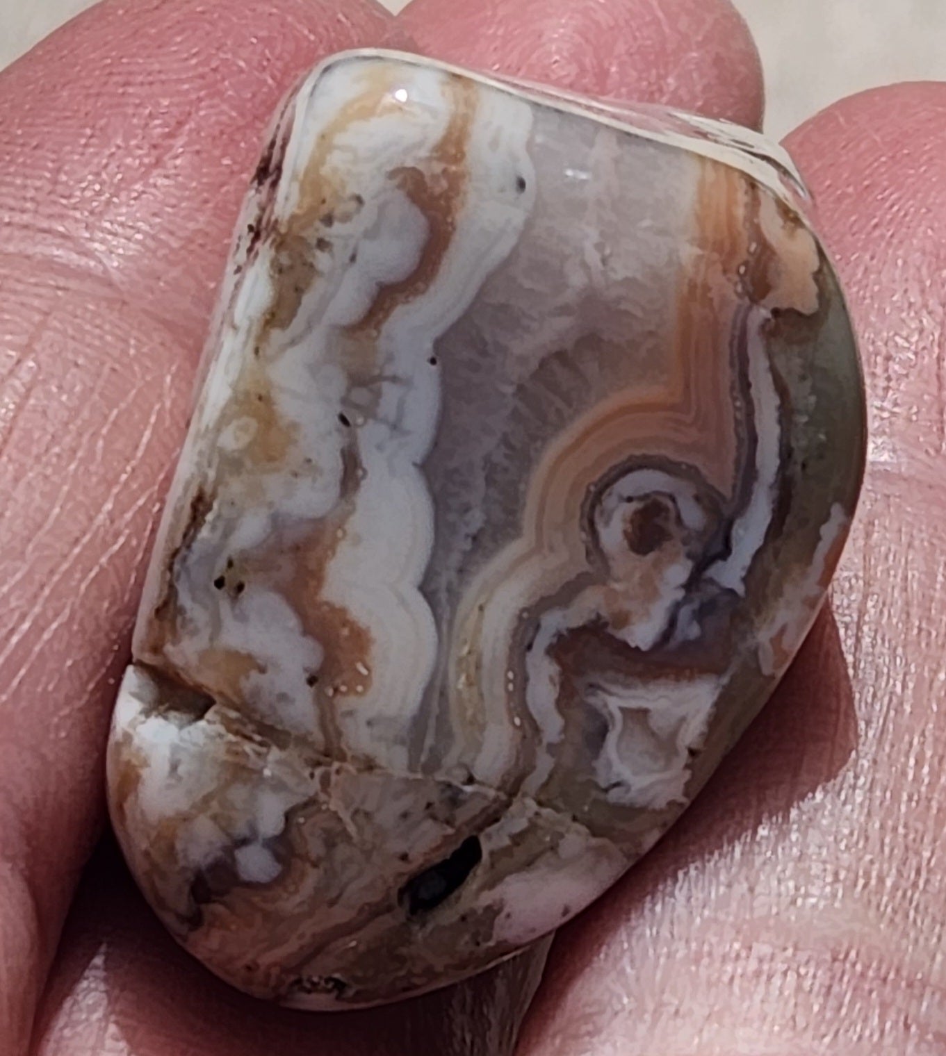 Tumbled Banded Agate, Self Tumbled, ItemTA275