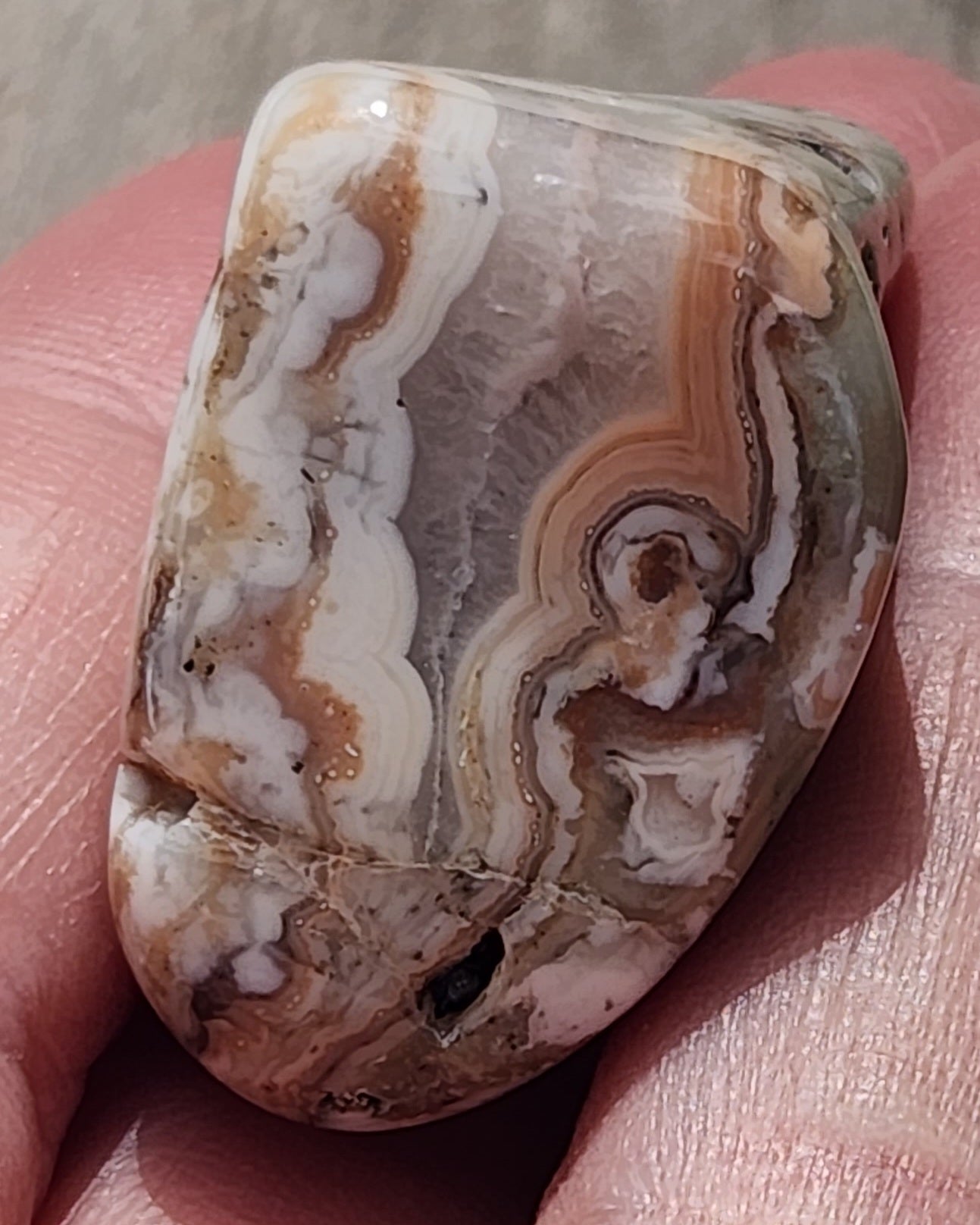 Tumbled Banded Agate, Self Tumbled, ItemTA275