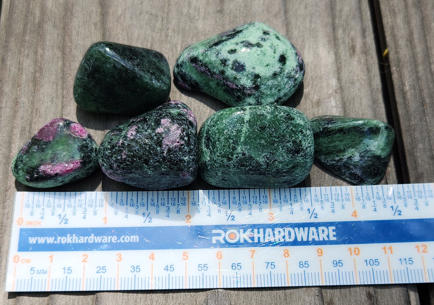Ruby Zoisite Tumbled Stones, 5 Oz Bag Self Tumbled, ItemTS002