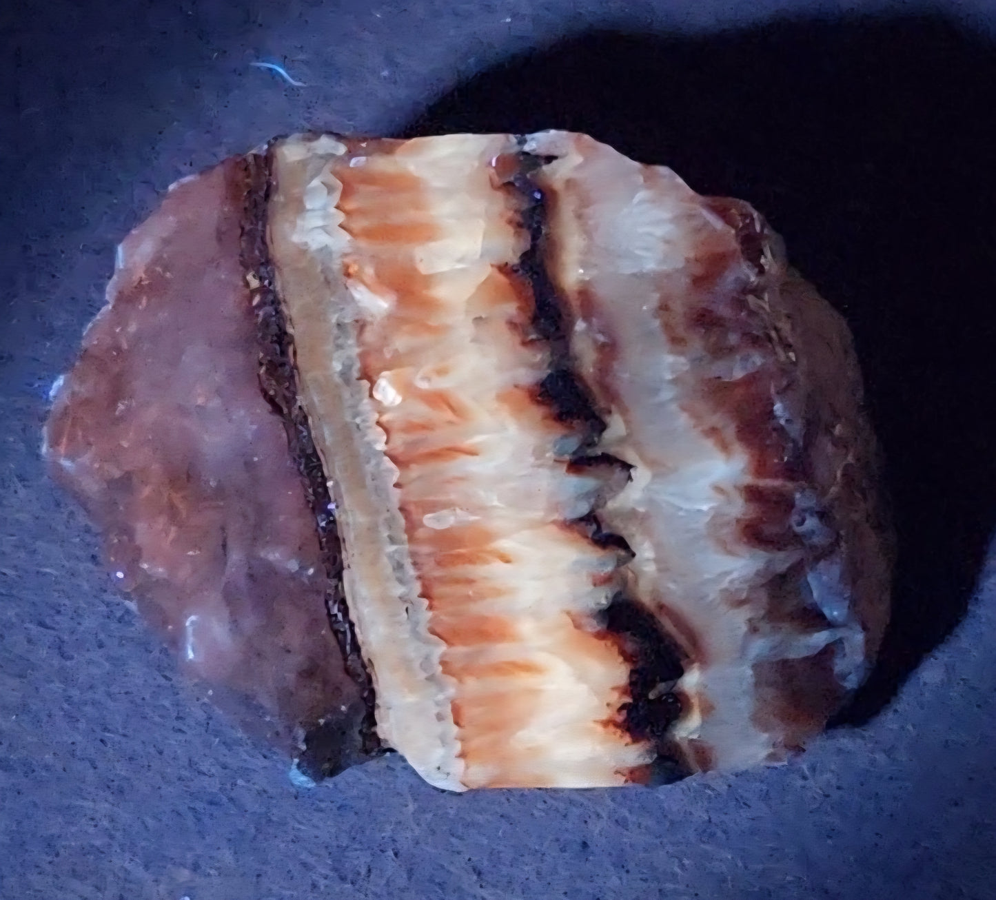 Tri Color Calcite Rough Rock UV Reactive ItemRR144