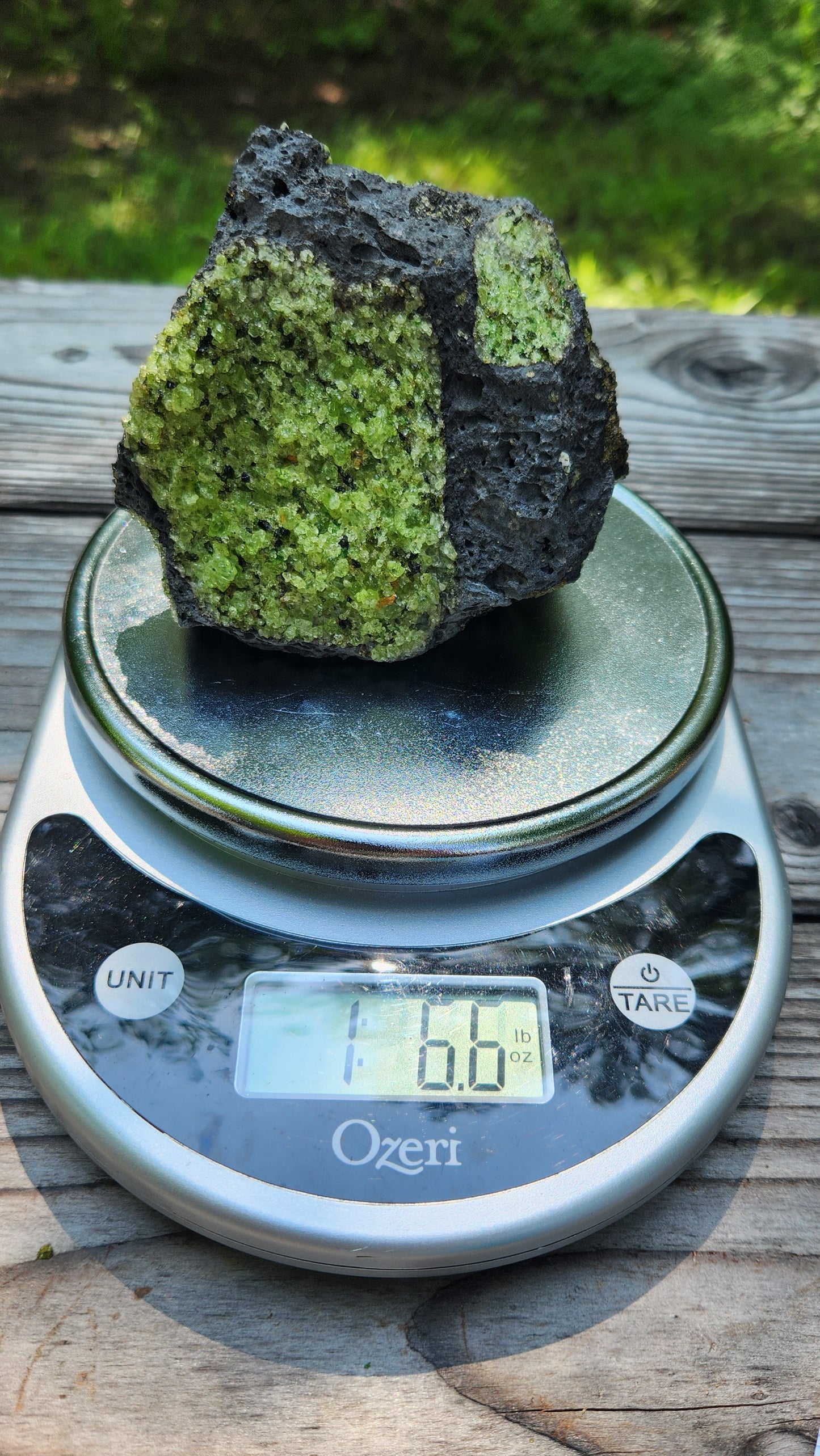 Peridot Olivine on Basalt Specimen Over 1 1/2 lbs ItemSP311