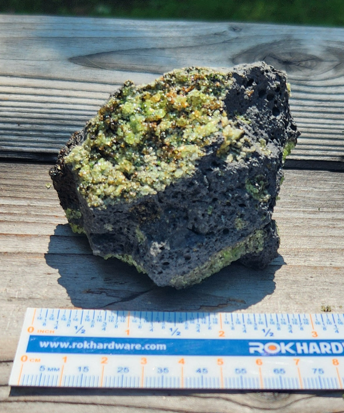Peridot Olivine on Basalt Specimen ItemSP312