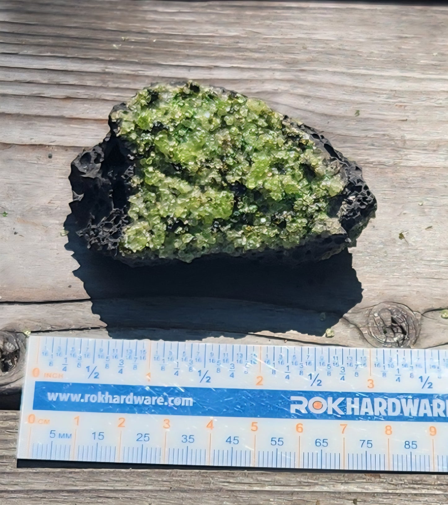 Peridot Olivine on Basalt Specimen ItemSP313