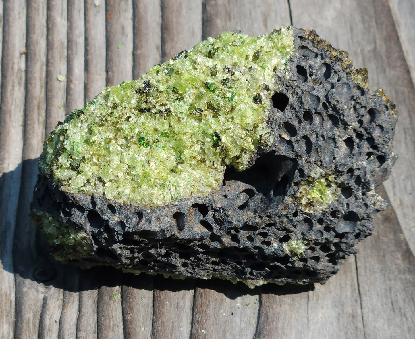Peridot Olivine on Basalt Specimen ItemSP313