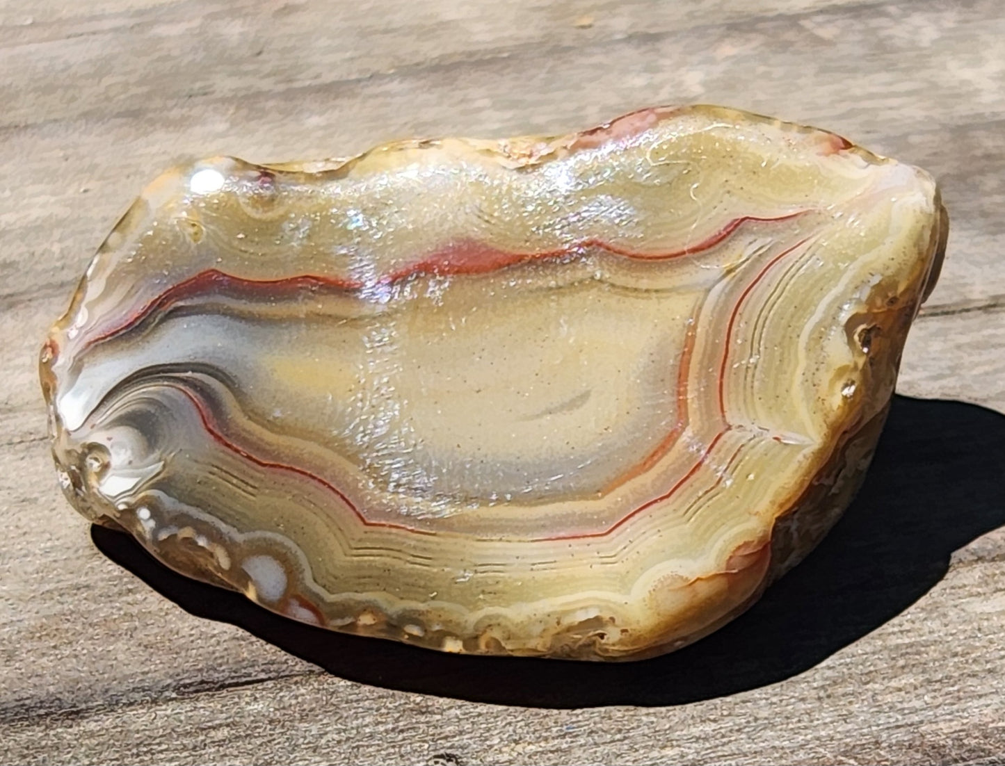 Tumbled Banded Agate, Self Tumbled, Item TA326