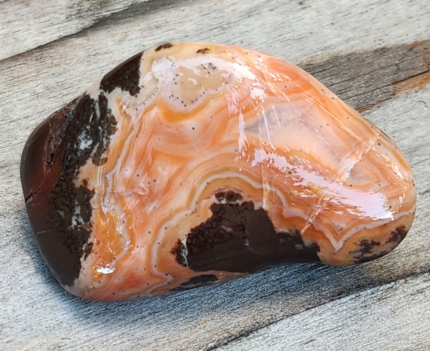 Tumbled Banded Agate, Self Tumbled, Item TA336