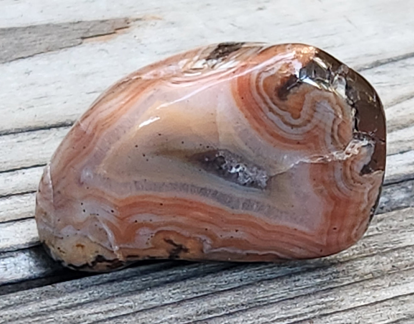 Tumbled Banded Agate, Self Tumbled, Item TA336