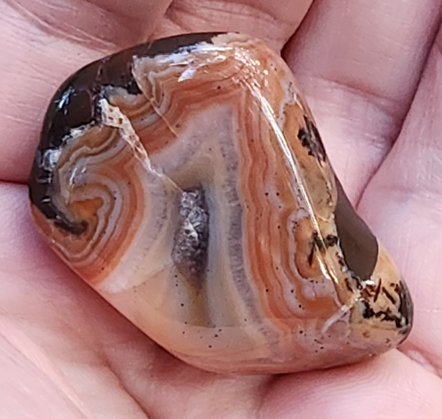 Tumbled Banded Agate, Self Tumbled, Item TA336