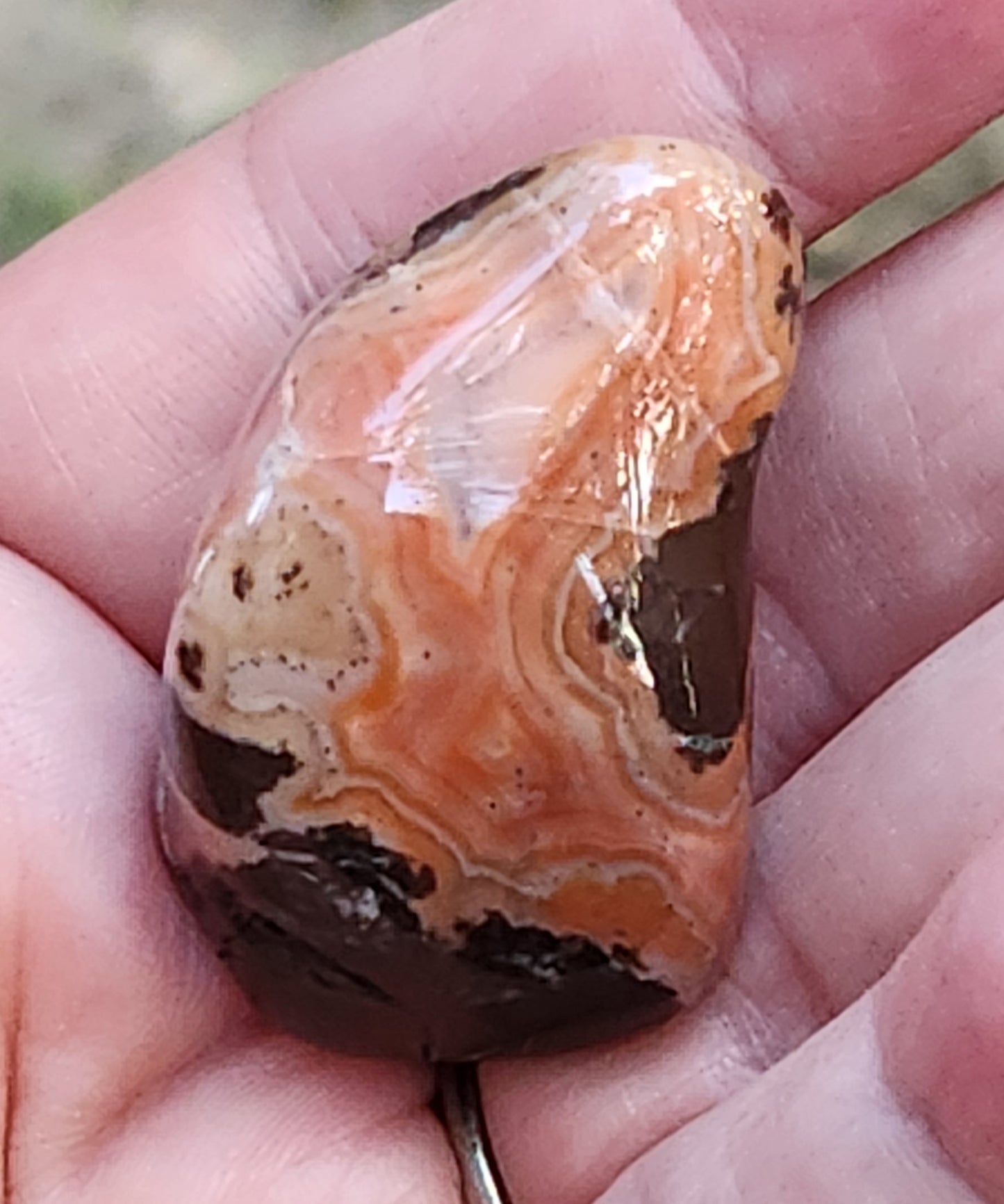 Tumbled Banded Agate, Self Tumbled, Item TA336