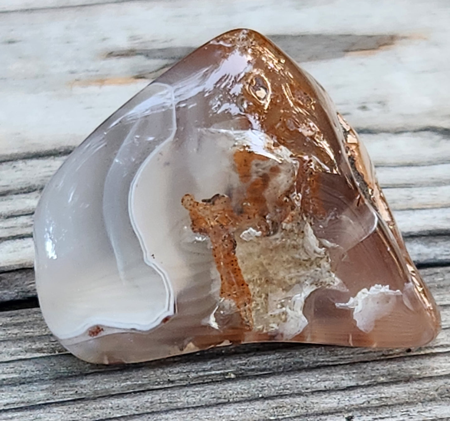 Tumbled Banded Agate, Self Tumbled, Item TA337