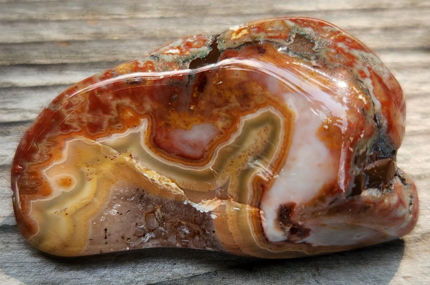 Tumbled Banded Agate, Self Tumbled, Item TA341