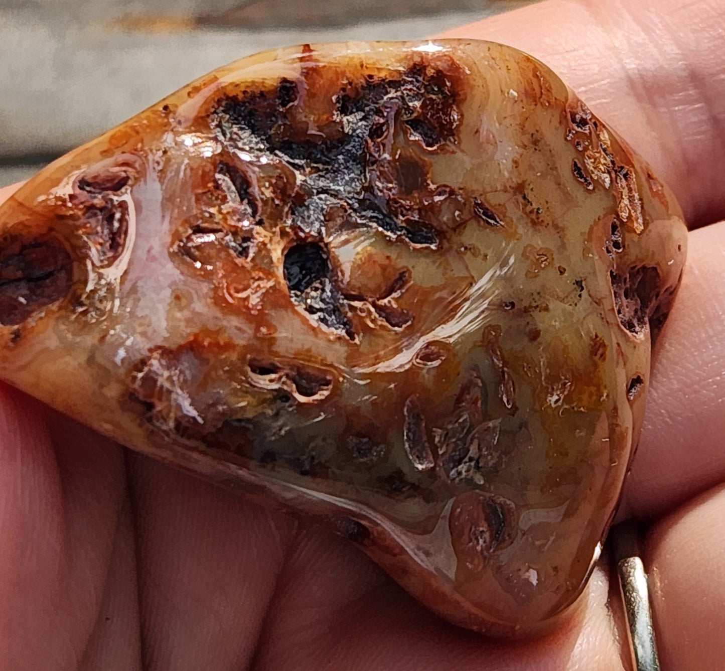 Tumbled Banded Agate, Self Tumbled, Item TA345