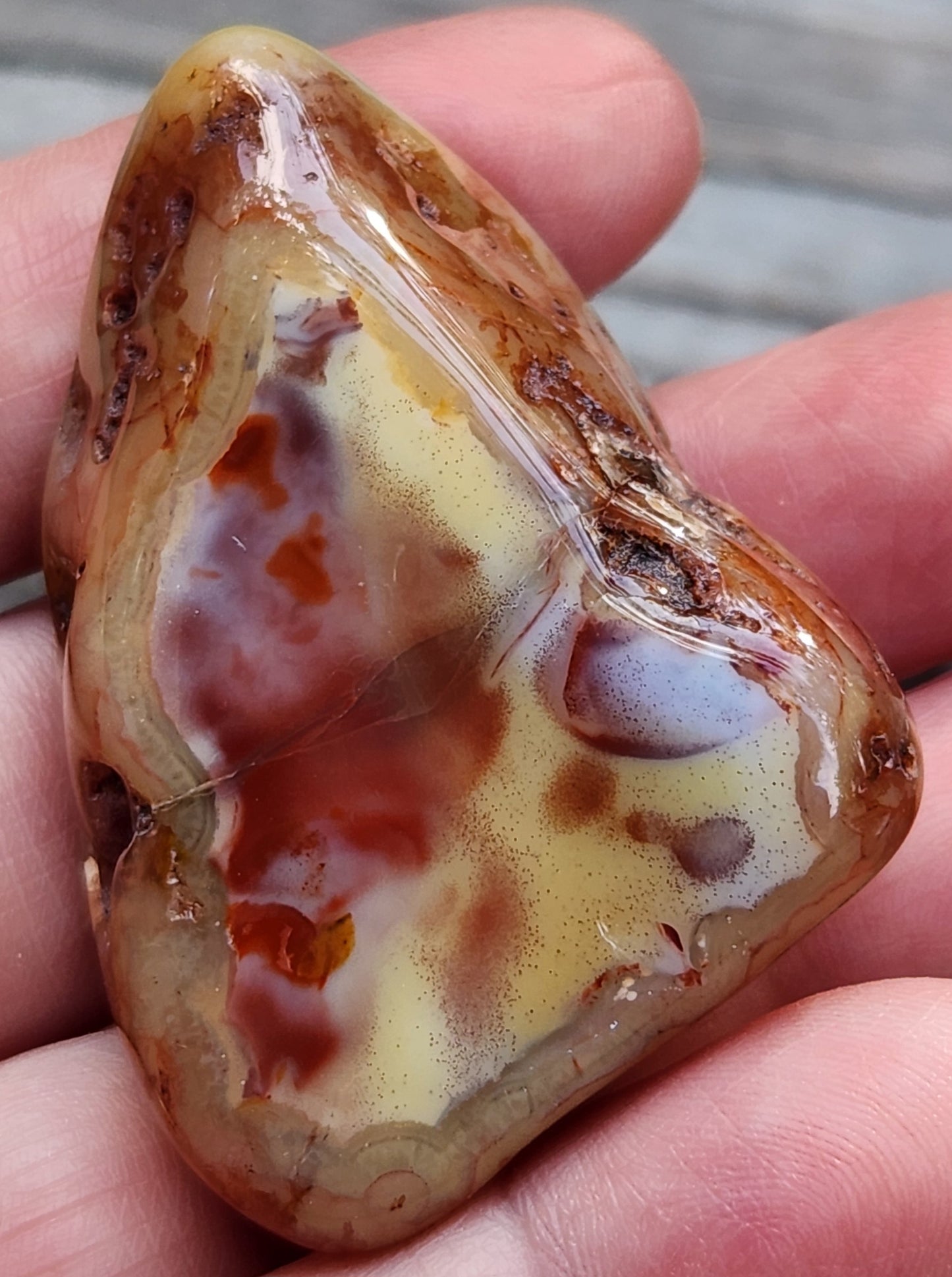 Tumbled Banded Agate, Self Tumbled, Item TA345