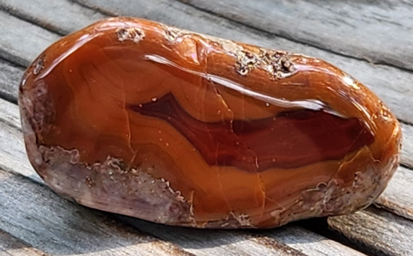 Tumbled Banded Agate, Self Tumbled, Item TA346