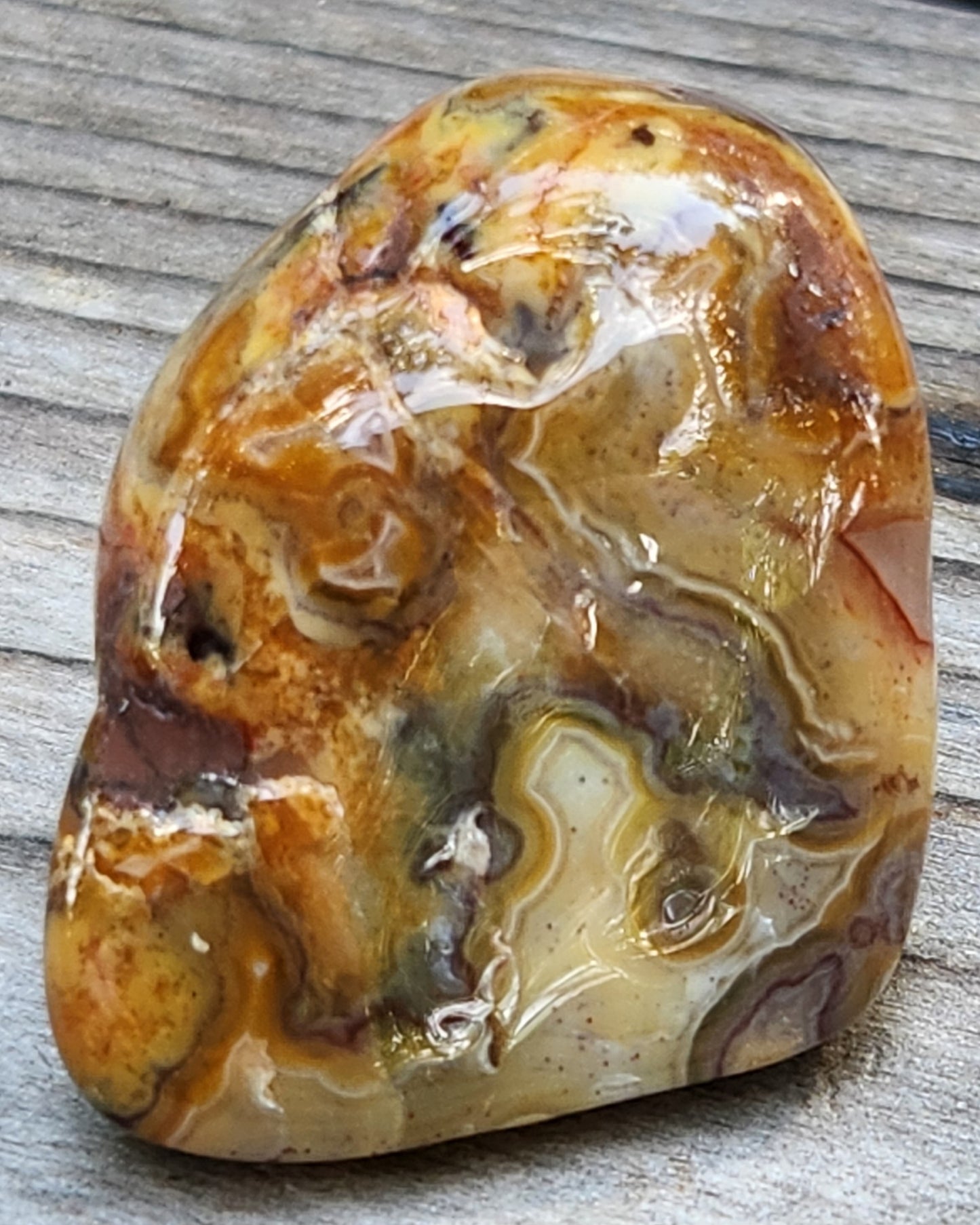 Tumbled Banded Agate, Self Tumbled, Item TA347