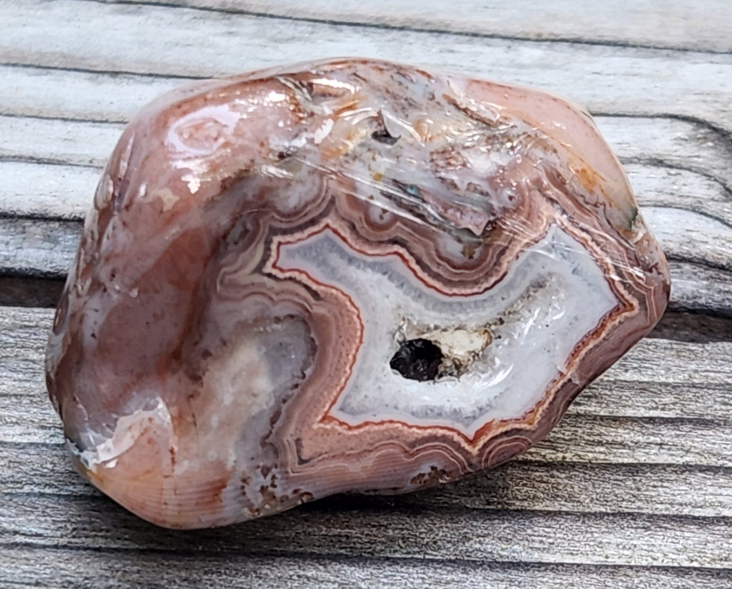 Tumbled Banded Agate, Self Tumbled, Item TA348