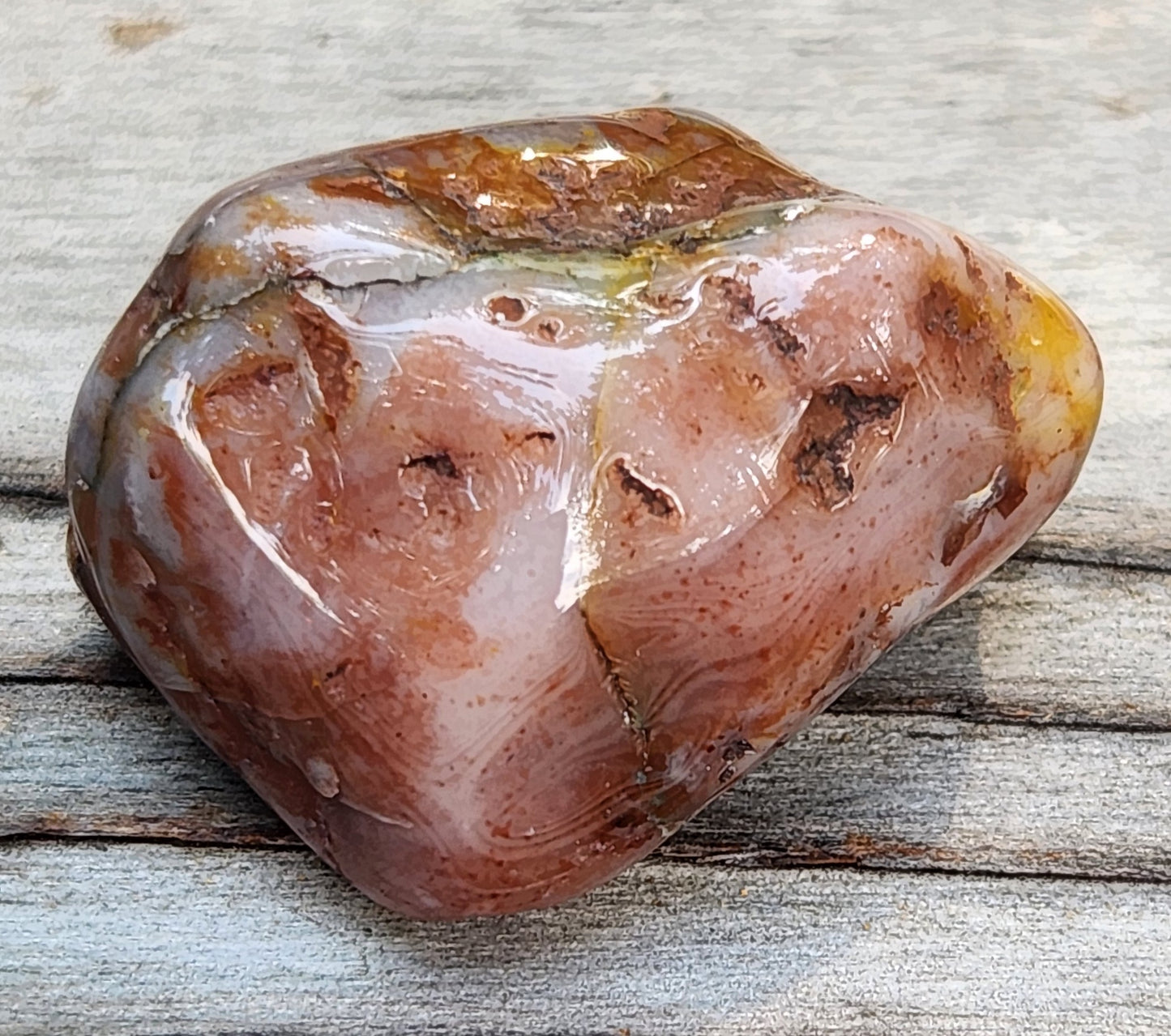 Tumbled Banded Agate, Self Tumbled, Item TA348