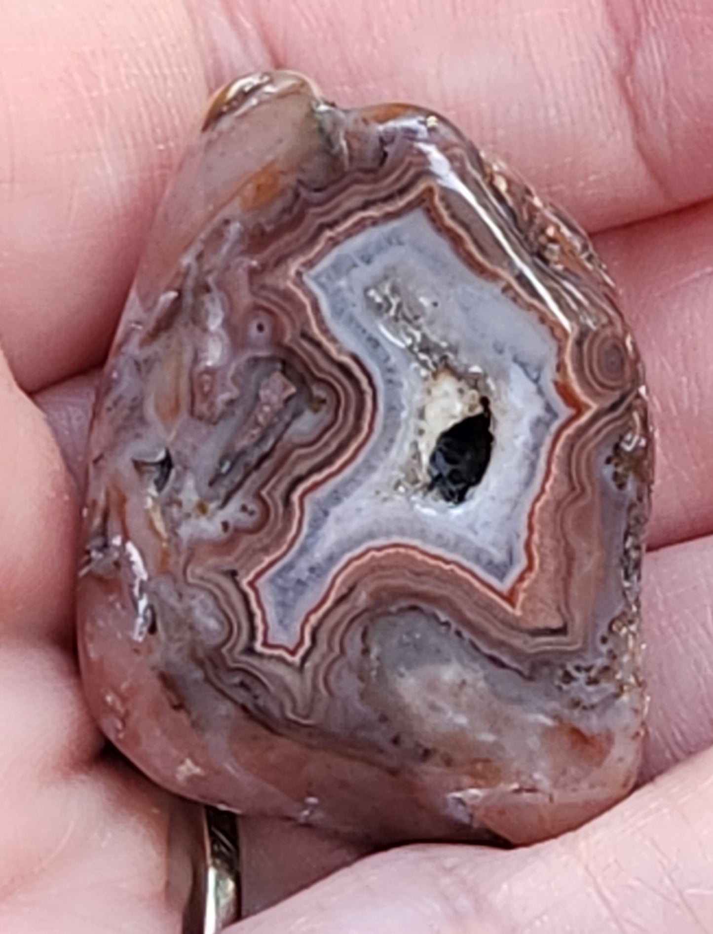 Tumbled Banded Agate, Self Tumbled, Item TA348