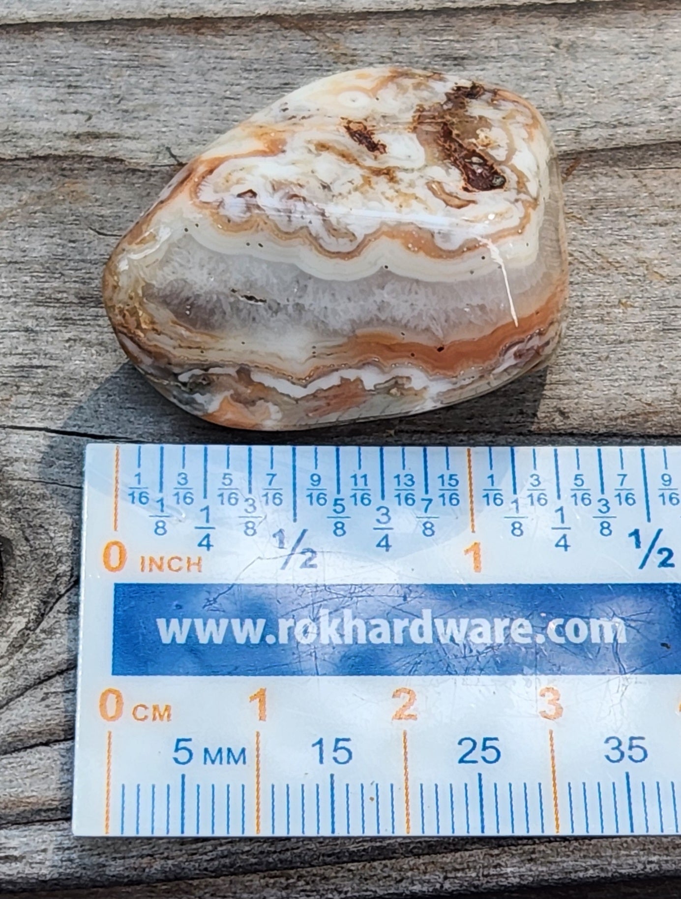 Tumbled Banded Agate, Self Tumbled, Item TA349