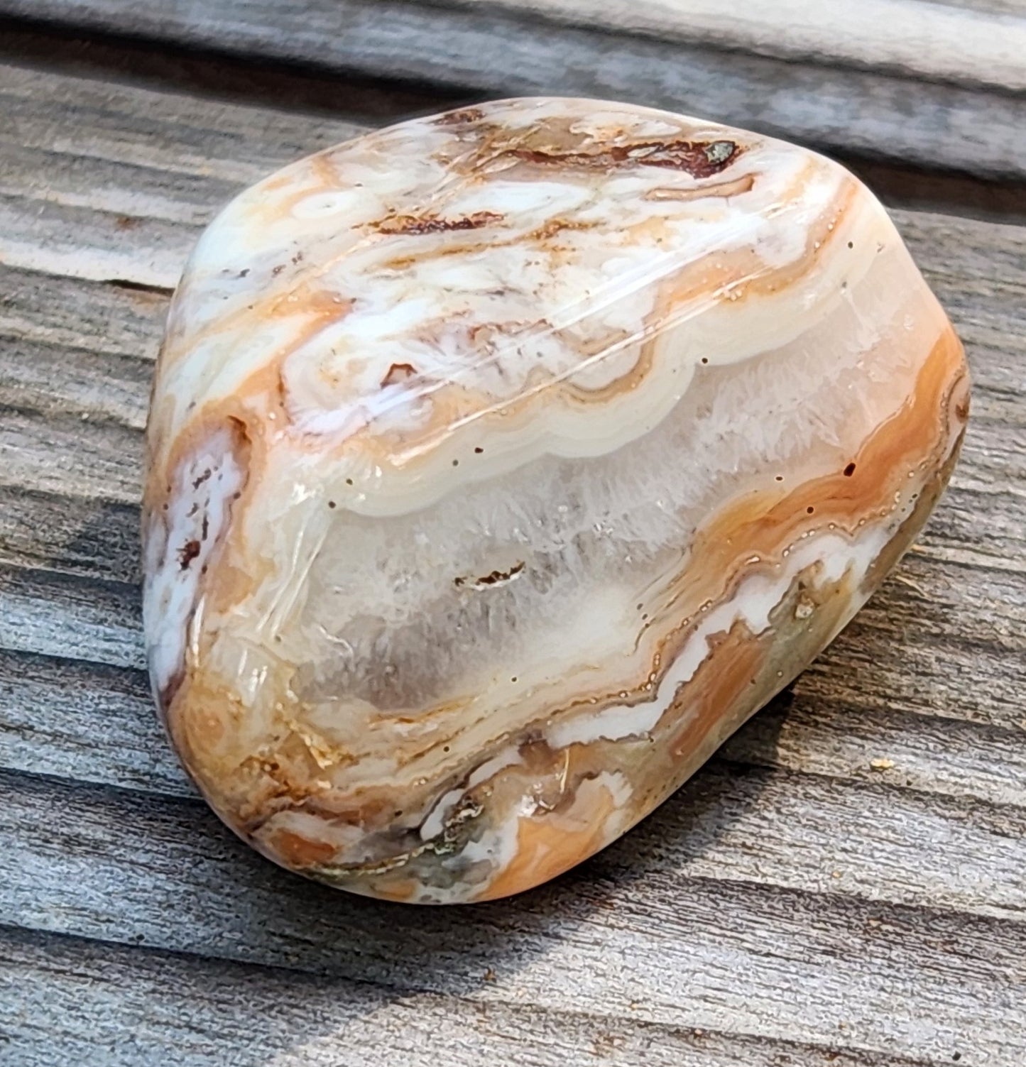 Tumbled Banded Agate, Self Tumbled, Item TA349