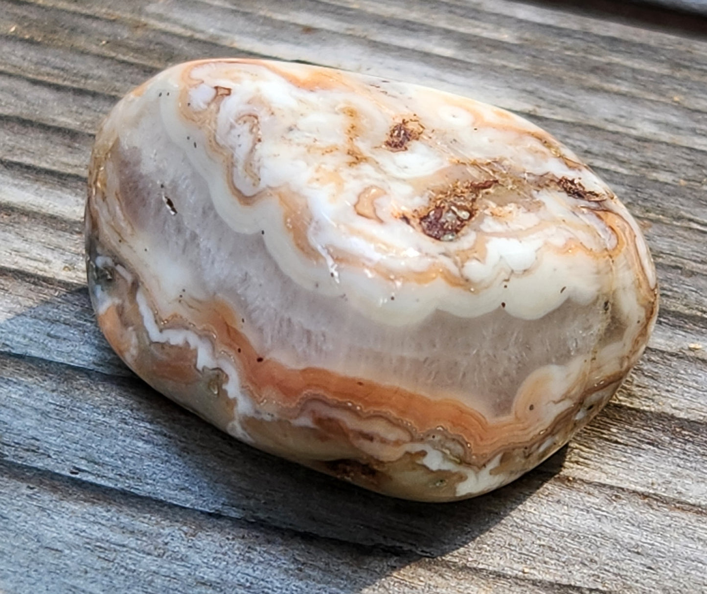 Tumbled Banded Agate, Self Tumbled, Item TA349