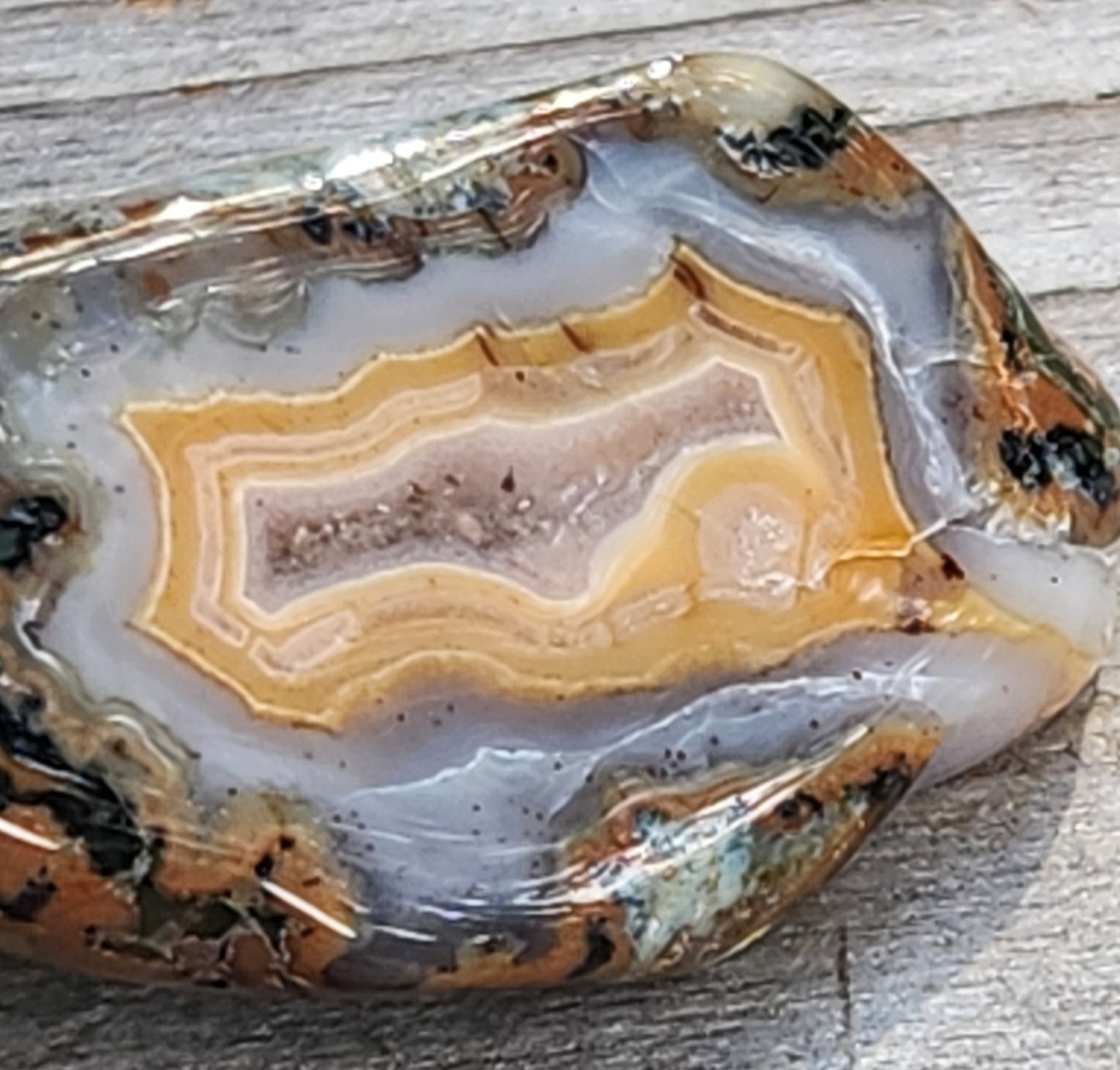 Tumbled Banded Agate, Self Tumbled, Item TA343