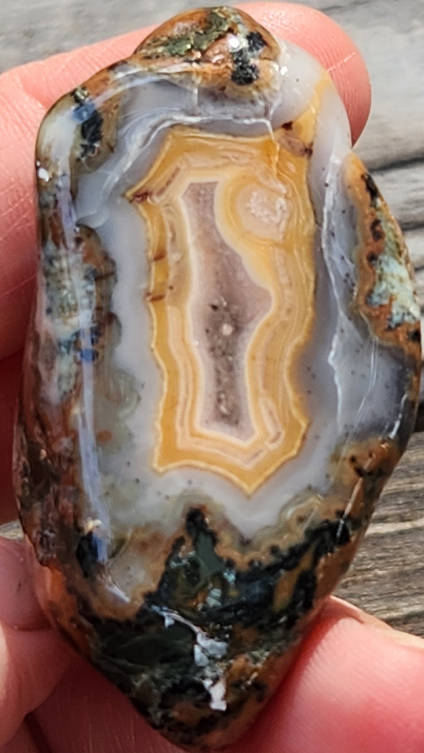 Tumbled Banded Agate, Self Tumbled, Item TA343