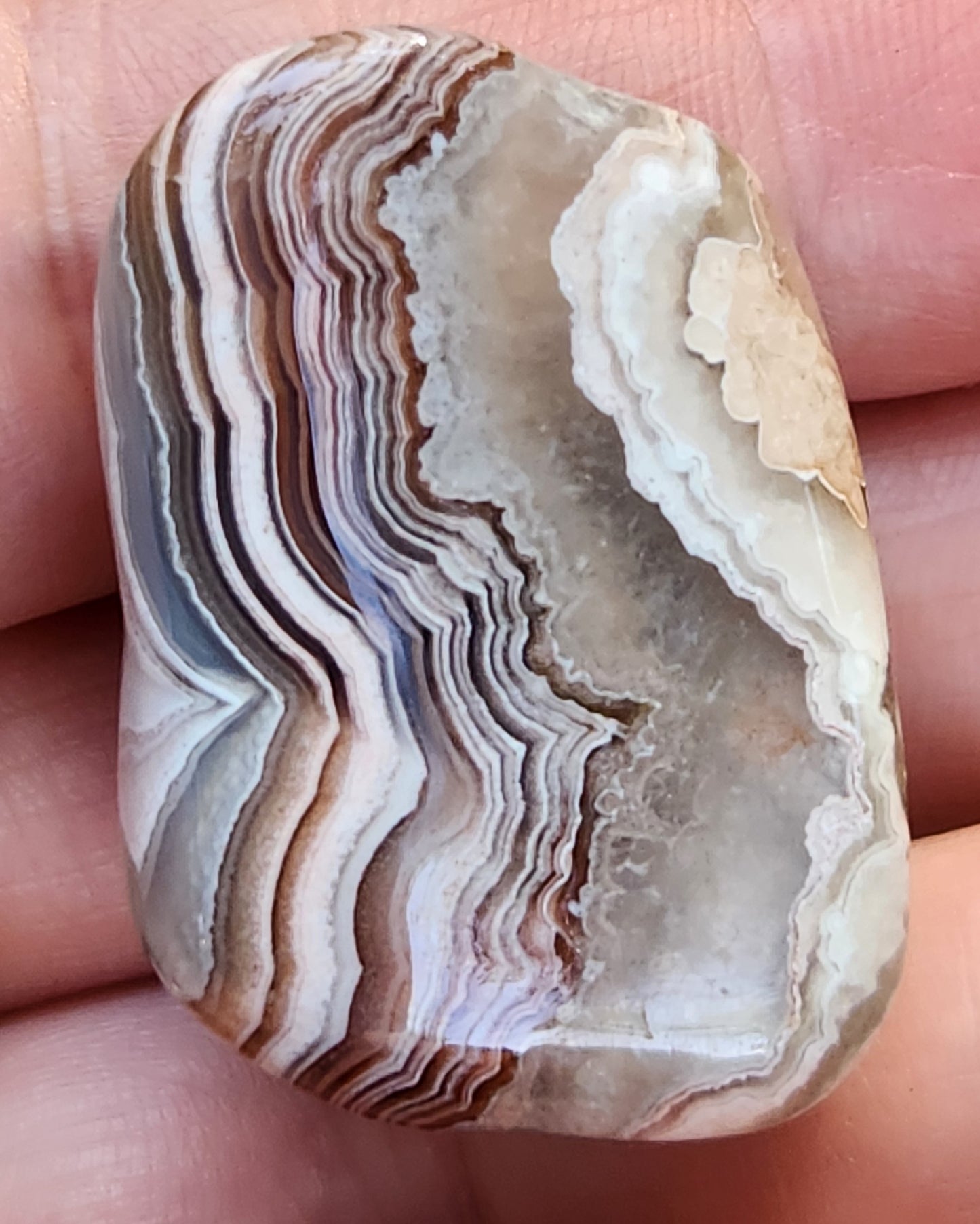 Tumbled Crazy Lace Agate, Self Tumbled, Item TA358
