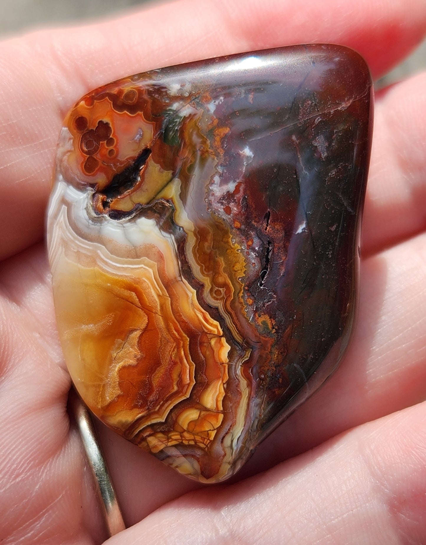 Tumbled Crazy Lace Agate, Self Tumbled, Item TA369