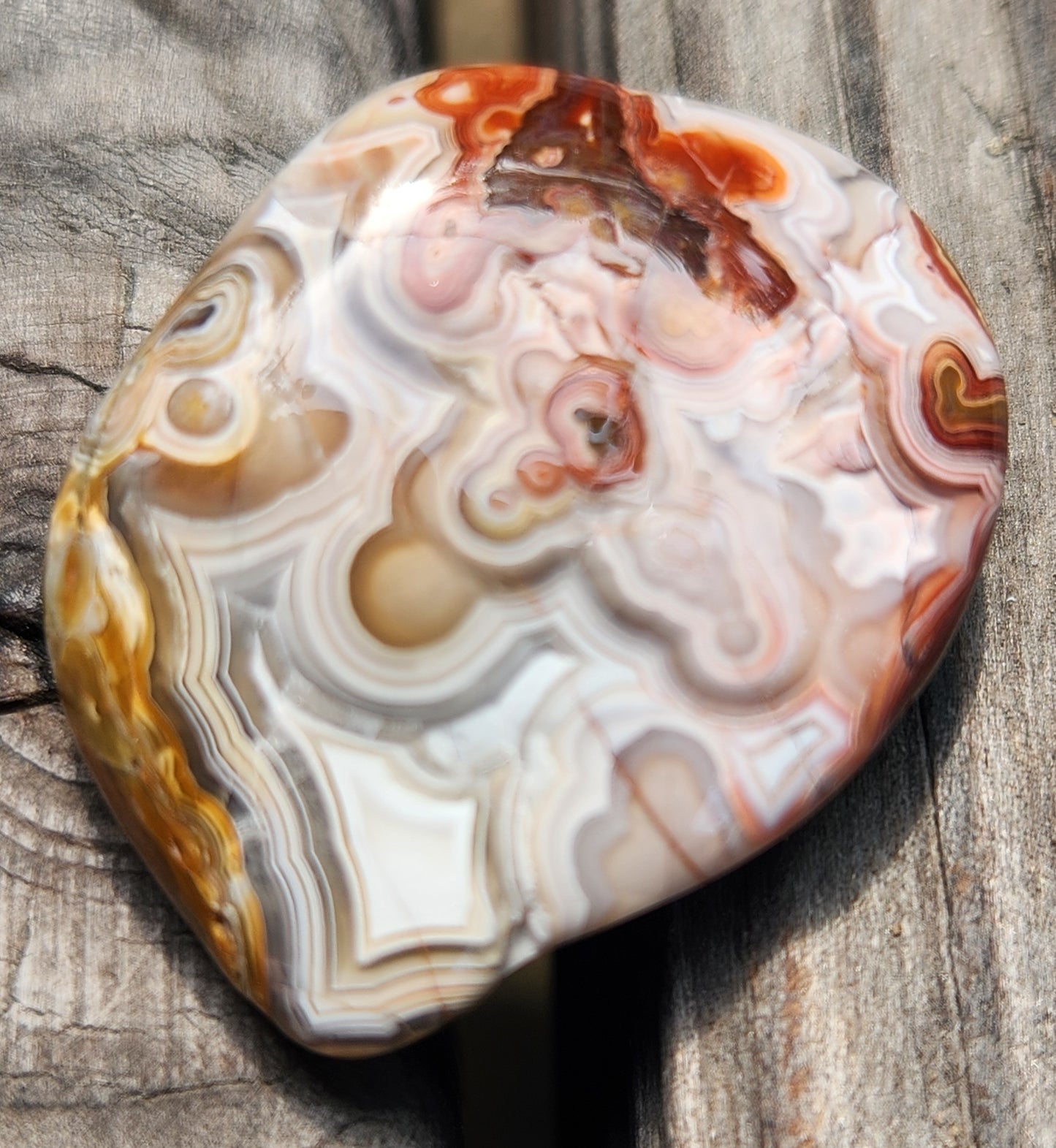 Tumbled Crazy Lace Agate, Self Tumbled, Item TA372