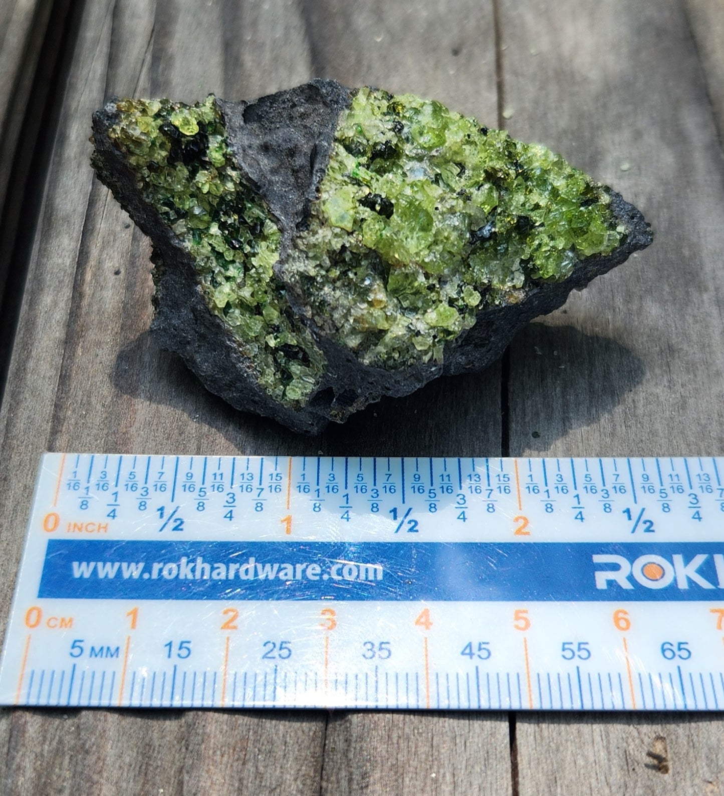 Peridot Olivine on Basalt Specimen ItemSP376